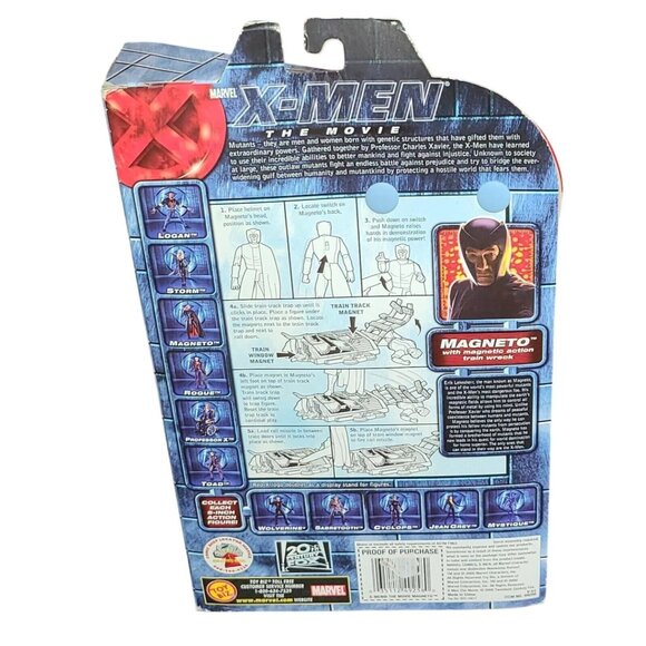 Marvel X-Men The Movie Magneto Action Figure Ian McKellen Magneto 2000 Train VTG - Picture 2 of 4